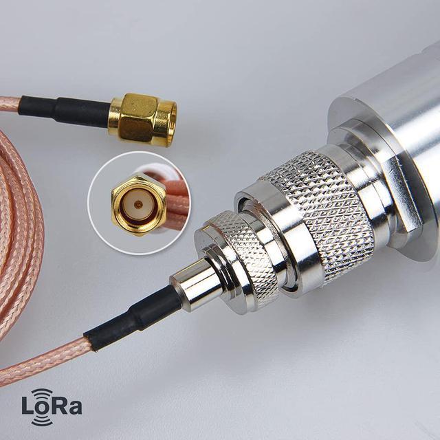 Alt view image 4 of 5 - FRRMNHT 3dbi LoRa Gateway Antenna with Brackets Omni-Directional Glass Fiber Waterproof Outdoor LoRaWAN Antenna for Helium Hotspot HNT Miner Mining 915MHz N-Male SMA Connect Cable