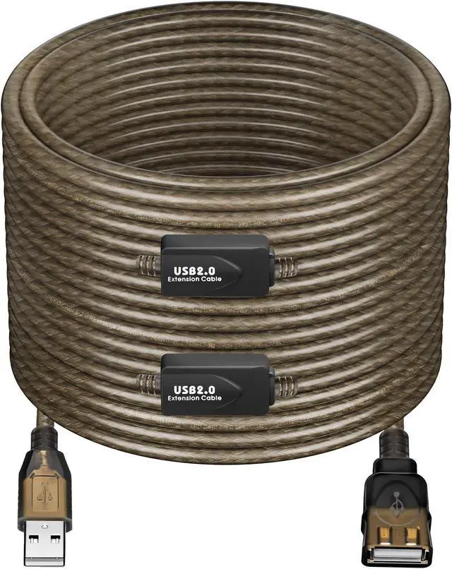 Main image of 75FT USB Extension Cable, GGMTY USB 2.0 Type A Male to A Female Active Repeater Extension Cable 75ft, High Speed 480 Mbps