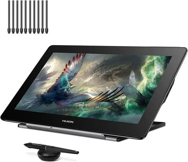 Main image of HUION Kamvas Pro 16 Plus 4K UHD Graphics Drawing Tablet with Full Laminated Screen 145% sRGB Battery-Free Stylus with 20pcs Pen Nibs for Linux, Windows PC, Mac, Android, 15.6-inch Pen Tablet Display