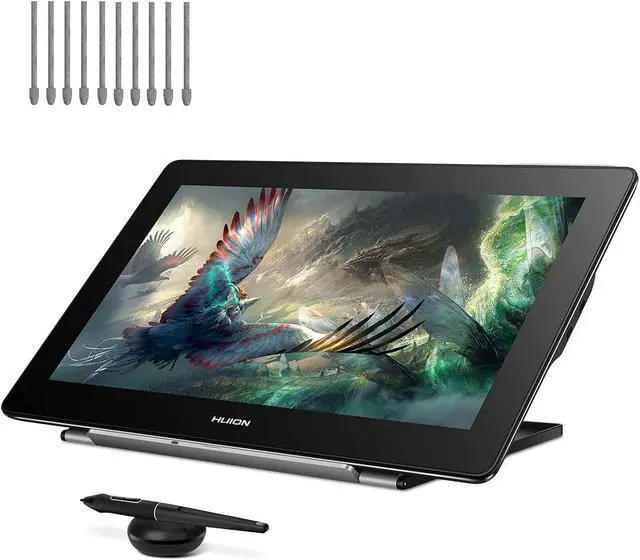 Main image of HUION Kamvas Pro 16 Plus 4K UHD Graphics Drawing Tablet with Full Laminated Screen 145% sRGB Battery-Free Stylus with 10Pcs Felt Pen Nibs for Linux, Windows PC, Mac, Android, 15.6-inch Pen Display