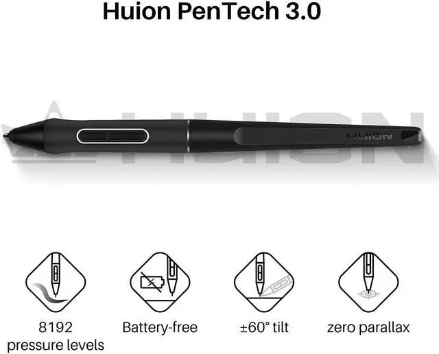 Alt view image 5 of 5 - HUION Kamvas Pro 16 Plus 4K UHD Graphics Drawing Tablet with Full Laminated Screen 145% sRGB Battery-Free Stylus with 10Pcs Felt Pen Nibs for Linux, Windows PC, Mac, Android, 15.6-inch Pen Display