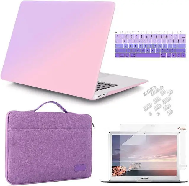 ICasso MacBook Air 13.6 Case Bundle - Hard Shell Case, Sleeve, Keyboard Cover & Screen Protector For M3/M2 Models