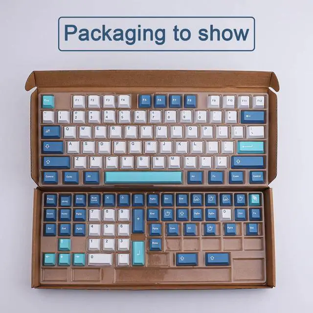 Alt view image 3 of 5 - Hyekit PBT Keycaps, 134 Keycaps Shoko Dye-Sublimation Keycap Set 6.25u 7u Spacebar Cherry Profile for Mechanical Keyboards English (US) Layout