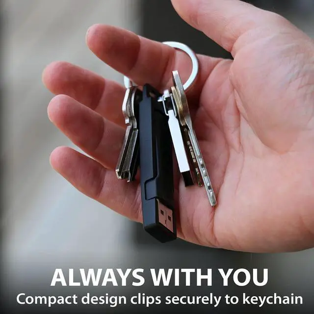 Alt view image 2 of 5 - Lever Gear CableKit - Keychain USB C Cable Kit for Android Phones - Includes Micro USB Adapter, Short USB C Cable, Carry Case and SIM Tool. Tiny USB C Keychain Cable (Micro-B Adapter, 6 Pack)