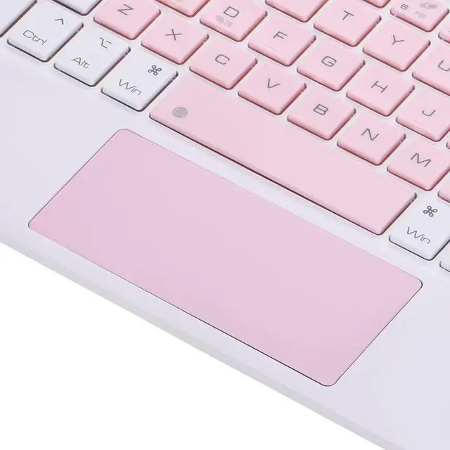 Alt view image 4 of 5 - SENLAN iPad Air 4th Gen 10.9 inch Keyboard case with trackpad Cute Color Keyboard iPad Air4 Detachable Bluetooth Keyboard Cover for Girls Women (iPad Air4, Pink+White)