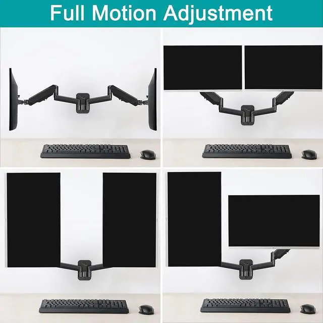 Alt view image 5 of 5 - MOUNT PRO Monitor Wall Mount Bracket - Height Adjustable Full Motion Articulating Gas Spring Monitor Arm Stand- Fits 13 to 32 Inch LCD Computer Screens, Holds up to 17.6lbs, VESA 75x75, 100x100