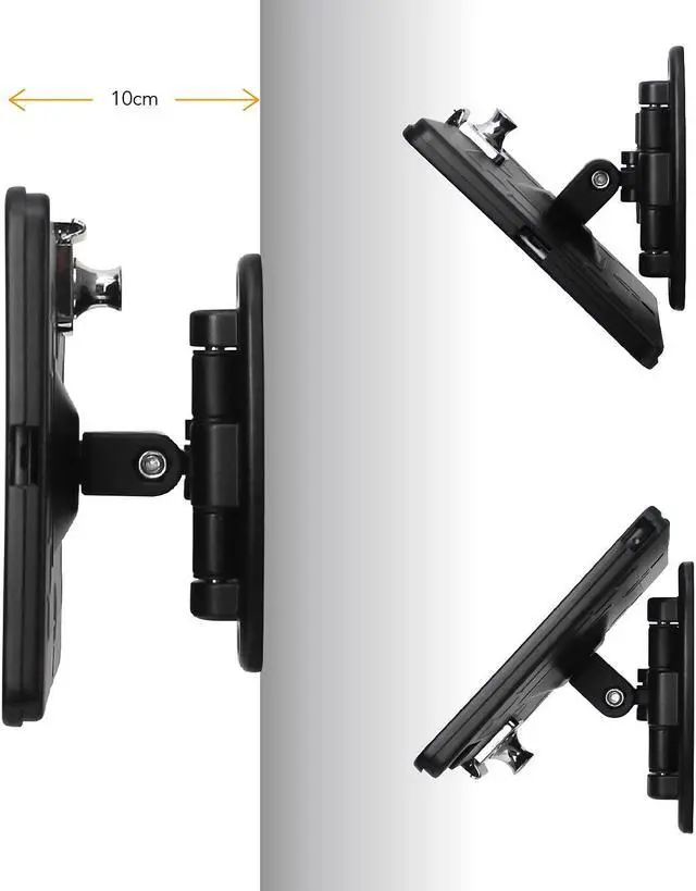 Alt view image 5 of 5 - WeSTRUGGLE Tablet Wall Mount Bracket with fold for iPad 10.2-Inch (9th,8th,7th Gen.), Extend Adjustable Arm Swivel with Anti Theft Security Lock and Key, Multi Angle, Rotate Design,Metal (Black)