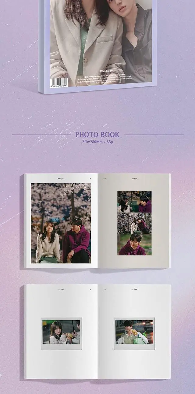 Alt view image 3 of 5 - Nevertheless OST 2021 Korean TV Show Kdrama O.S.T CD+1p Folding Poster On Pack+88p PhotoBook+2p Postcard+1p Sticker+2p Photo Film+1p Tattoo Sticker+Tracking Sealed