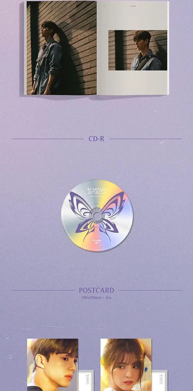 Alt view image 4 of 5 - Nevertheless OST 2021 Korean TV Show Kdrama O.S.T CD+1p Folding Poster On Pack+88p PhotoBook+2p Postcard+1p Sticker+2p Photo Film+1p Tattoo Sticker+Tracking Sealed