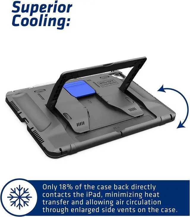 Alt view image 4 of 5 - PIVOT A20A Atlas Robust Tablet Case - Fits iPad Air 4th gen & iPad Pro 11 in (1st - 3rd gen) - 360 Degree Protection - for Professional Pilots, General Aviation - Black