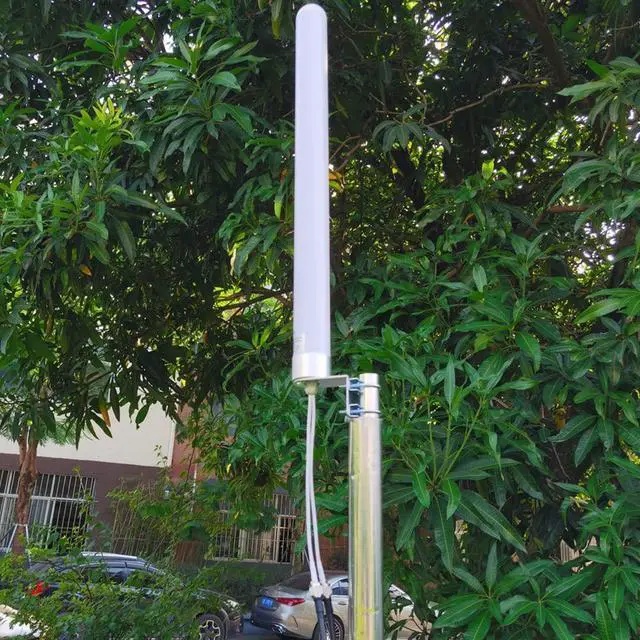 Alt view image 5 of 5 - Dual Mimo Outdoor Antenna-4G LTE WiFi Omni-Directional Antenna for Router Mobile Wireless Hotspot with 2pcs 10Meters Extension Cable SMA TS-9 Adapter