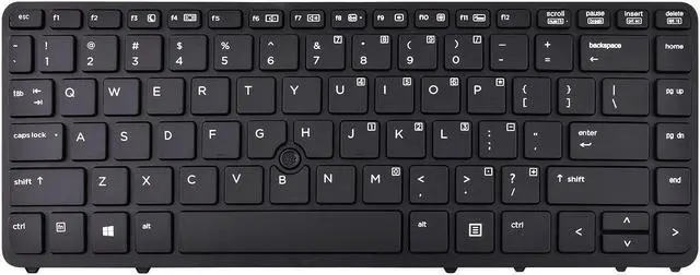 Alt view image 2 of 5 - SUNMALL Replacement Keyboard Compatible with HP EliteBook 840 G1 G2 / 850 G1 G2 / 745 G1 G2/HP ZBook 14 5U G2 with Backlight and Pointer