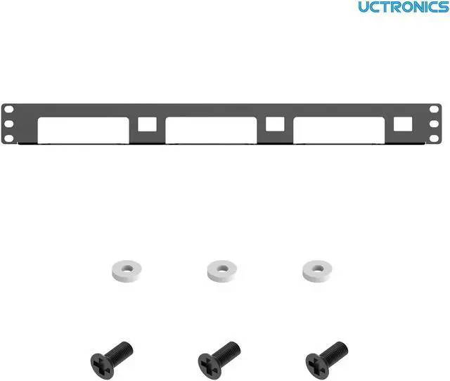 Alt view image 2 of 5 - UCTRONICS NUC Rack Mount, 19" 1U Rackmount Supports 3 Units of Low Model NUC