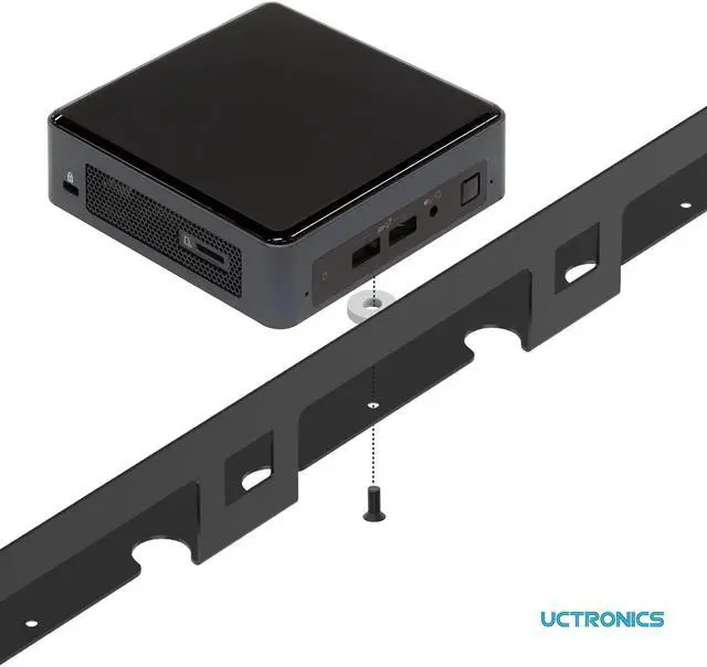 Alt view image 4 of 5 - UCTRONICS NUC Rack Mount, 19" 1U Rackmount Supports 3 Units of Low Model NUC