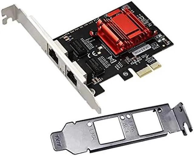 Main image of Dual-Port PCIe Gigabit Network Card 1000M PCI Express Ethernet Adapter with Intel 82575/82576 Two Ports LAN NIC Card for Support PXE for Windows/Windows Server/Linux/Freebsd/DOS with Low Profile