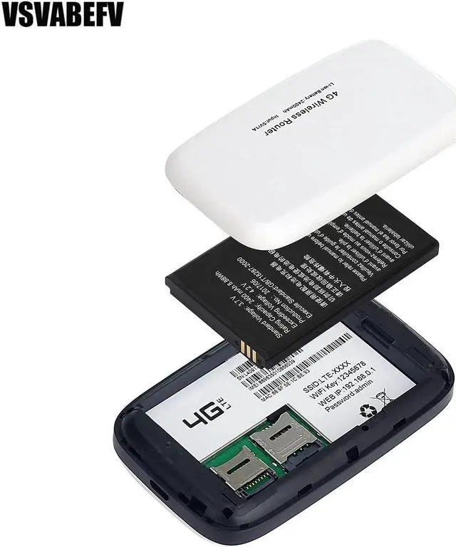 Alt view image 5 of 5 - 4G LTE Mobile WiFi Router with SIM Card Slot for Travel, Unlocked Portable WiFi Router Hotspot Devices for Travel, ATT T-Mobile Hotspot Devices Portable WiFi Hotspot, Support B2/B4/B5/B12/B17