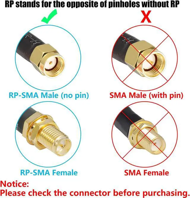 Alt view image 3 of 5 - WIZACE 25 ft RP-SMA Male to RP-SMA Female S-MR240 Extension Cable (50 Ohm), Pure Copper Low-Loss Coax Jumper for WiFi Router Wireless Network Card Security IP Camera Hotspot Miner to Antenna