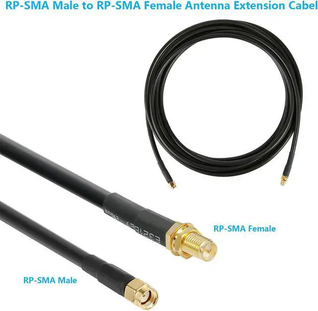 Alt view image 4 of 5 - WIZACE 25 ft RP-SMA Male to RP-SMA Female S-MR240 Extension Cable (50 Ohm), Pure Copper Low-Loss Coax Jumper for WiFi Router Wireless Network Card Security IP Camera Hotspot Miner to Antenna