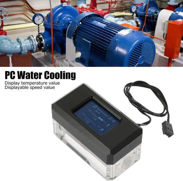 Alt view image 3 of 5 - PC Water Cooling Thermometer, Smart LCD Speed Temperature Detect, PC G1/4 Thread Water Cooling System Temperature Meter for Computer Laptop