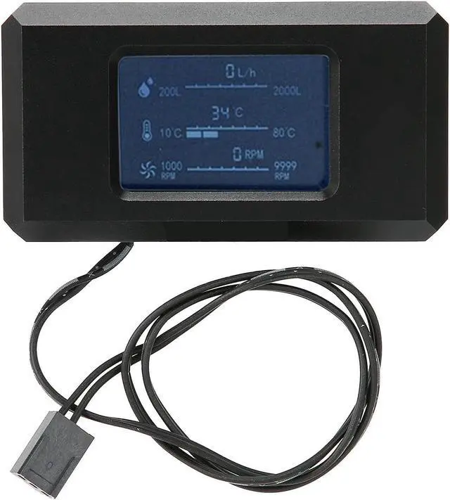Alt view image 5 of 5 - PC Water Cooling Thermometer, Smart LCD Speed Temperature Detect, PC G1/4 Thread Water Cooling System Temperature Meter for Computer Laptop