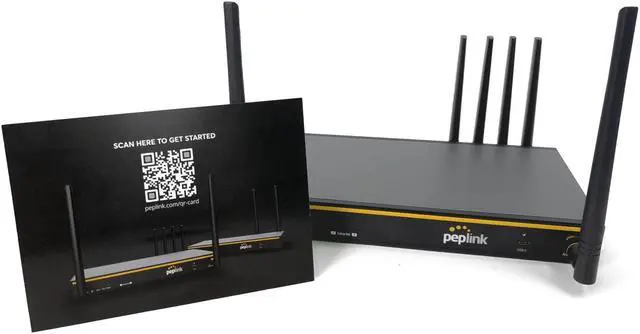 Main image of Peplink B One 5G - Gigabit Dual WAN Cellular WiFi Router for Wireless Internet - 1Gbps Throughput, Wi-Fi 6, Dual-Band, 4 LAN Ports, Supports 150 Users, Peplink App Setup