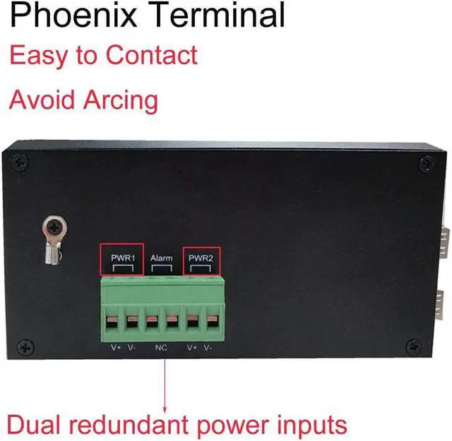 Alt view image 4 of 5 - Industrial Gigabit Ethernet L2 Managed Switch 8 X Gigabit Ports 2 X SFP Slots DIN-Rail Mount IP40 with Vlan Qos LACP STP/RSTP Management