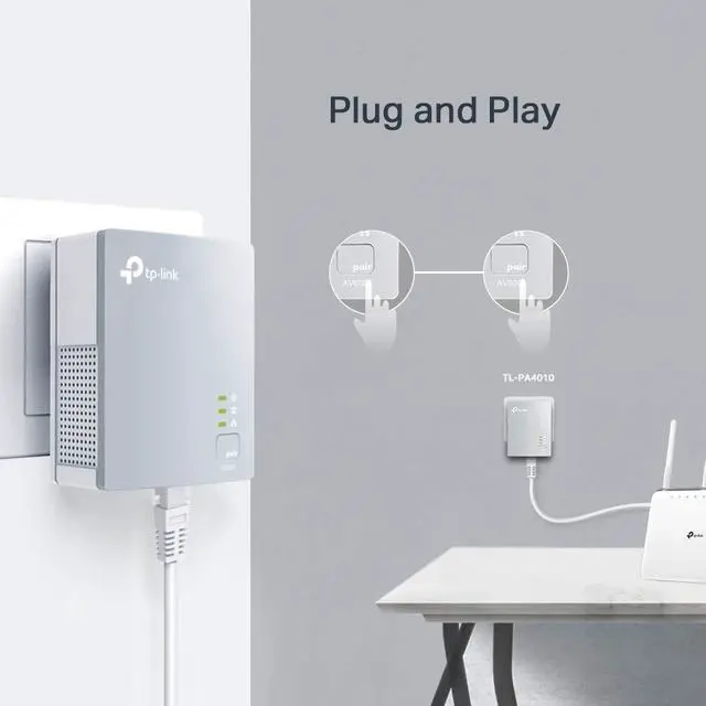Alt view image 4 of 5 - TP-Link TL-PA4010KIT v1. 3,"AV500 Nano Powerline Ethernet Adapter Kit