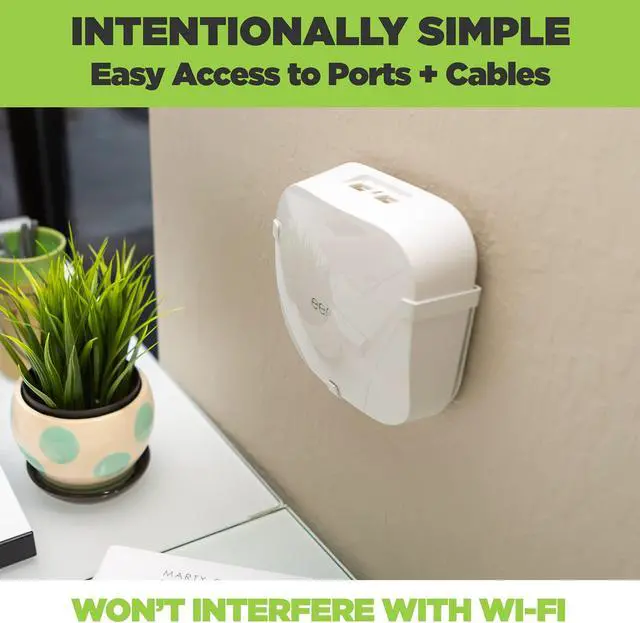Alt view image 3 of 5 - HIDEit Mounts EPro 6E Wall Mount for Eero Pro 6E Mesh Wi-Fi Router - American Company - Steel Wall Mount Compatible with Eero Pro 6E - Not Compatible with Eero Pro or Eero Pro 6