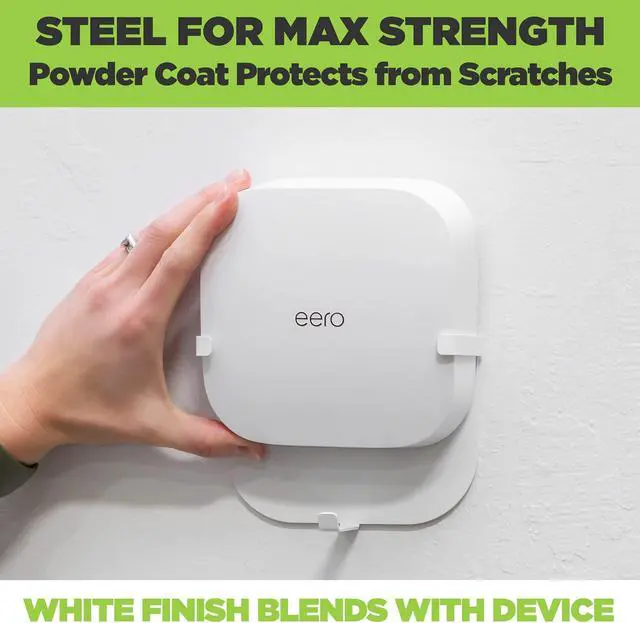 Alt view image 4 of 5 - HIDEit Mounts EPro 6E Wall Mount for Eero Pro 6E Mesh Wi-Fi Router - American Company - Steel Wall Mount Compatible with Eero Pro 6E - Not Compatible with Eero Pro or Eero Pro 6