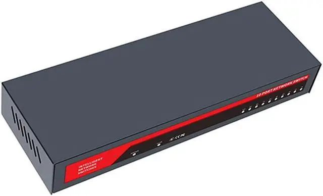 Alt view image 4 of 5 - KuWFi Gigabit Ethernet Network Switch 10/100/1000Mbps 10 Port RJ45 LAN Hub Desktop Fast Ethernet Switch for Office Dormitories Home