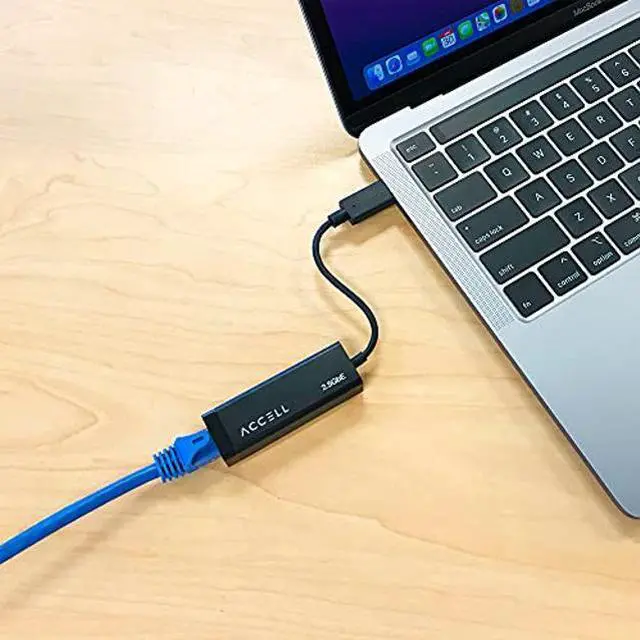 Alt view image 5 of 5 - Accell USB-C to 2.5G Ethernet Adapter - USB Type C to RJ45 2.5Gbps high Speed LAN Converter, Compatible with Microsoft Office, MacBook, Thunderbolt 3, USB 3. 0 (U187B-007B-2)