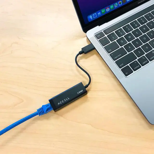 Alt view image 3 of 5 - Accell USB-C to 2.5G Ethernet Adapter - USB Type C to RJ45 2.5Gbps high Speed LAN Converter, Compatible with Microsoft Office, MacBook, Thunderbolt 3, USB 3. 0 (U187B-007B-2)