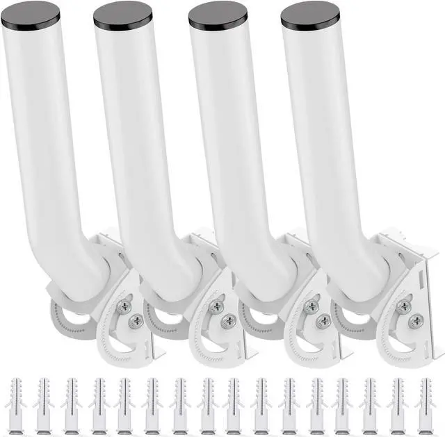 Main image of Wireless Bridge Mount Bracket - 12" Universal Pole & Wall Heavy Mounted J Mounting Bracket for Yagi Antennas,Ethernet Bridges,WiFi Router,Starlink,Outdoor Access Points AP - 4-Pack