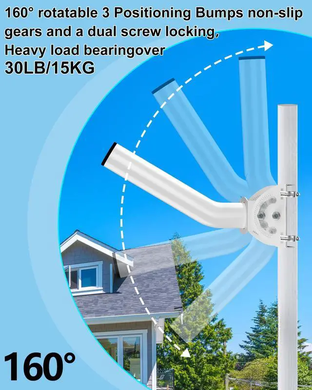 Alt view image 2 of 5 - Wireless Bridge Mount Bracket - 12" Universal Pole & Wall Heavy Mounted J Mounting Bracket for Yagi Antennas,Ethernet Bridges,WiFi Router,Starlink,Outdoor Access Points AP - 4-Pack