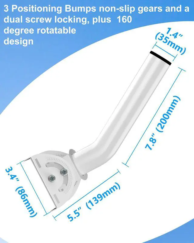 Alt view image 3 of 5 - Wireless Bridge Mount Bracket - 12" Universal Pole & Wall Heavy Mounted J Mounting Bracket for Yagi Antennas,Ethernet Bridges,WiFi Router,Starlink,Outdoor Access Points AP - 4-Pack