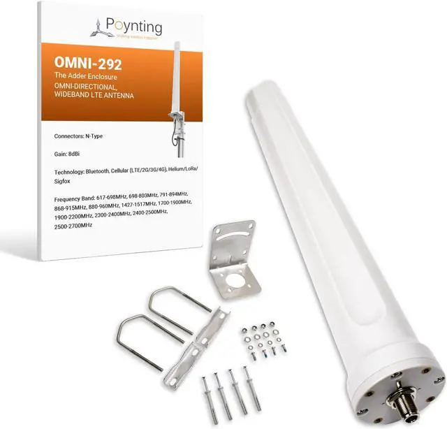 Main image of Poynting OMNI-292 Wideband Omni-Directional 4G/LTE Antenna |SISO | 617-2700 MHz | WiFi 2.4 GHz | Band 71 | 8dBi