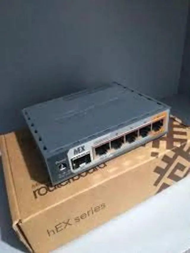 Alt view image 2 of 3 - MikroTik hEX S RB760iGS Gigabit Ethernet Router with SFP Port, 5-Port Wired Router with Dual-Core CPU, PoE Output
