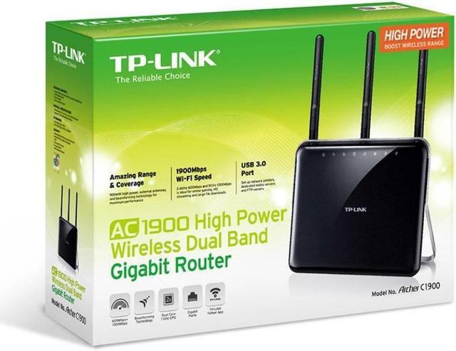 Alt view image 3 of 3 - TP-Link AC1900 High Power Wireless Wi-Fi Gigabit Router, Ideal for Gaming (Archer C1900)