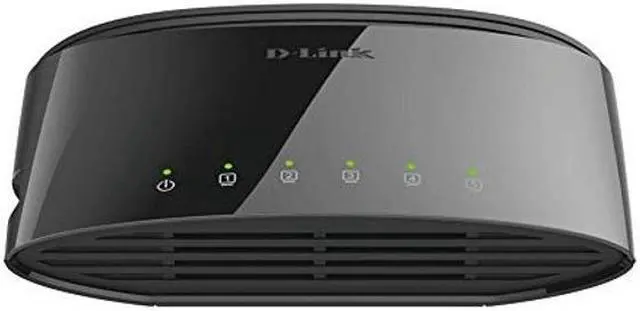 Main image of D-Link Ethernet Switch, 5-Port Gigabit Plug n Play Compact Design Fanless Desktop Switch (DGS-1005G),Black
