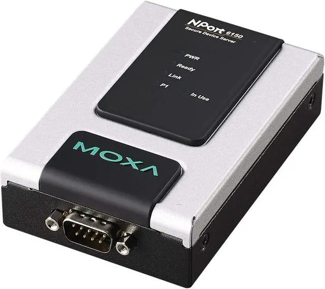 Alt view image 2 of 3 - MOXA NPort 6150-1 Port RS-232/422/485 Secure Device Server, 12-48V, w/Adapter