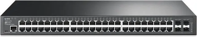 Main image of TP-Link 48 Port Gigabit Switch | L2 Managed w/ Console Port | 4 SFP Slots | Limited Lifetime Protection | Support L2/L3/L4 QoS, IGMP and LAG | IPv6 and Static Routing (T2600G-52TS)