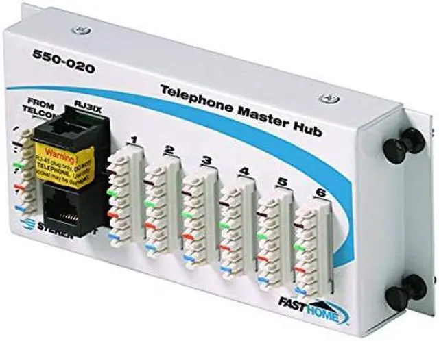 Alt view image 2 of 5 - 4 Gauge Distribution Block - Telephone Junction Box - Telephone Punch Down Block - CAT 5 Splitter 4 Way - CAT5 Junction Box - Distribution Block 4 Gauge - Punch Down Block - Fast Home - STEREN 550-020