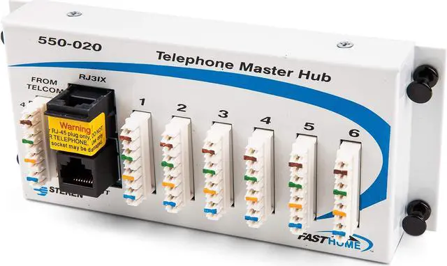Alt view image 3 of 5 - 4 Gauge Distribution Block - Telephone Junction Box - Telephone Punch Down Block - CAT 5 Splitter 4 Way - CAT5 Junction Box - Distribution Block 4 Gauge - Punch Down Block - Fast Home - STEREN 550-020