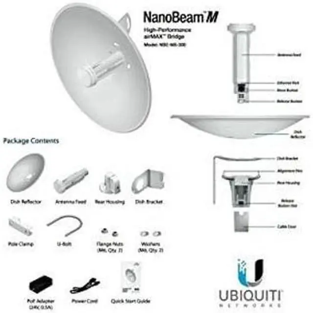 Alt view image 5 of 5 - Ubiquiti Networks Pbe-M5-300 5ghz Powerbeam Airmax