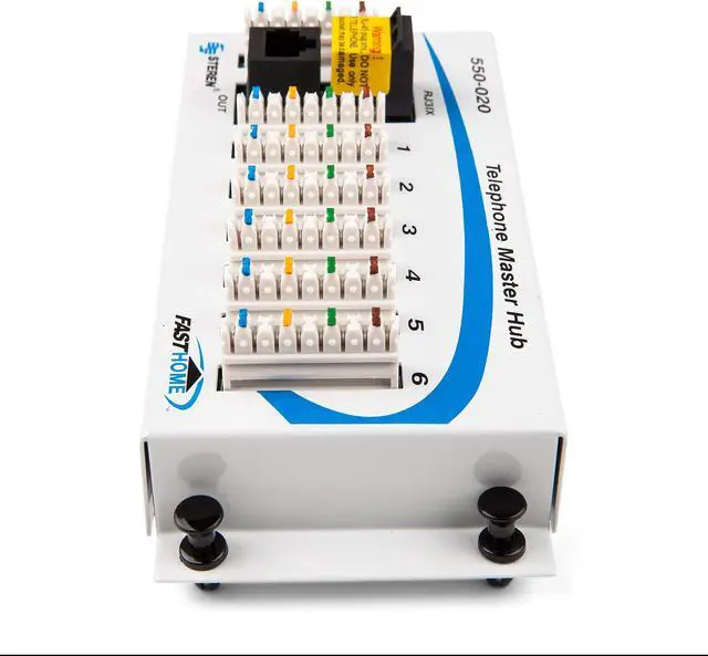 Alt view image 5 of 5 - 4 Gauge Distribution Block - Telephone Junction Box - Telephone Punch Down Block - CAT 5 Splitter 4 Way - CAT5 Junction Box - Distribution Block 4 Gauge - Punch Down Block - Fast Home - STEREN 550-020
