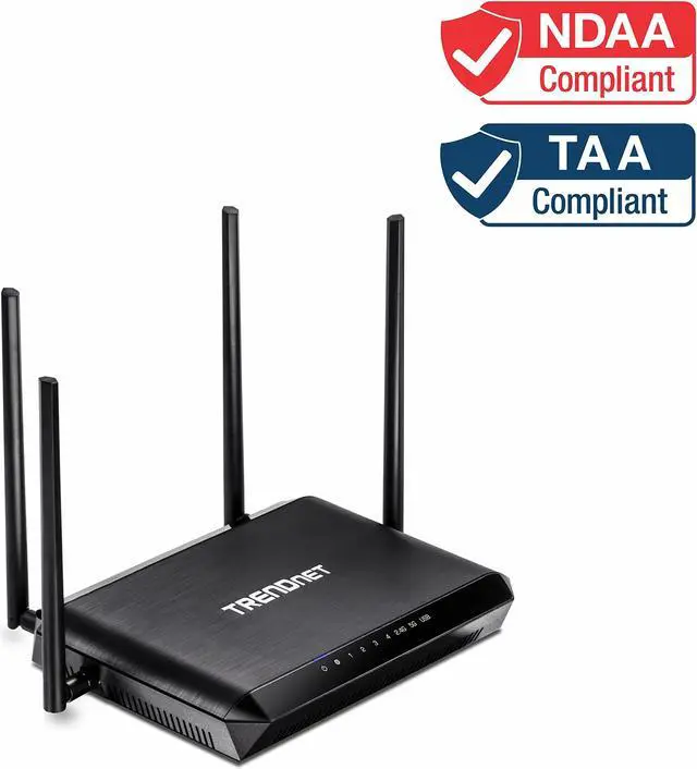 Alt view image 5 of 5 - TRENDnet AC2600 MU-MIMO Wireless Gigabit Router, Increase WiFi Performance, WiFi Guest Network, Gaming-Internet-Home Router, Beamforming, 4K streaming, Quad Stream, Dual Band Router, Black, TEW-827DRU