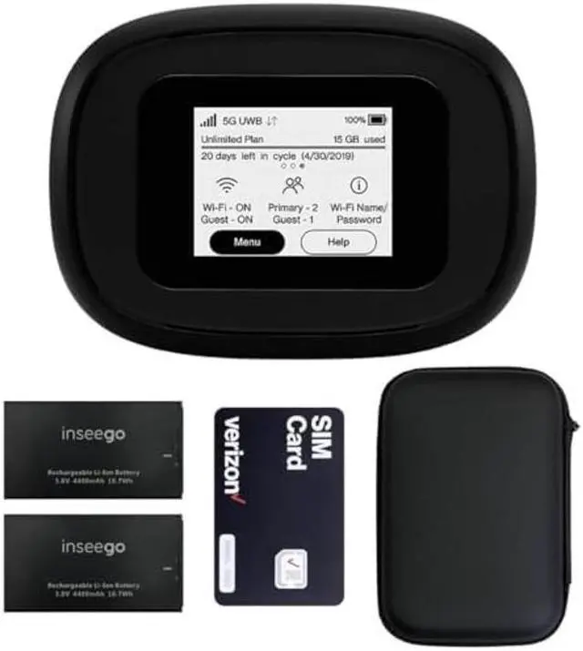 Main image of 5G Mobile Portable WiFi | Verizon Wireless Jetpack Inseego MiFi M1000 | Mobile Hotspot for Travel | RJ45 Ethernet Port | Speed Up to 2,4 Gbps | Use 8 hrs | EVDO-LINK Bundle - Verizon Sim Card