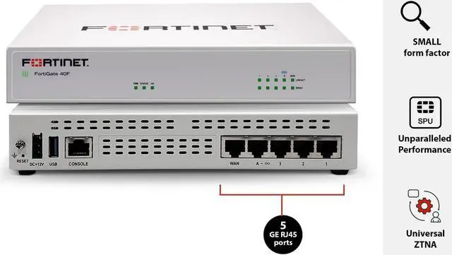 Alt view image 2 of 5 - FortiGate-40F Firewall Appliance Plus 3 Year FortiCare Premium and FortiGuard Unified Threat Protection (UTP) (FG-40F-BDL-950-36)