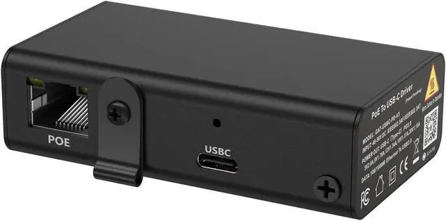 Main image of PoE Texas Gigabit PoE+ to USB-C 3.0 Power and Data Delivery for 25w Tablets - 802.3at Power Over Ethernet Adapter - Active PoE Adapter for iPad Pro 12.9, Surface Go, Galaxy Tab at POS Stations, Kiosks