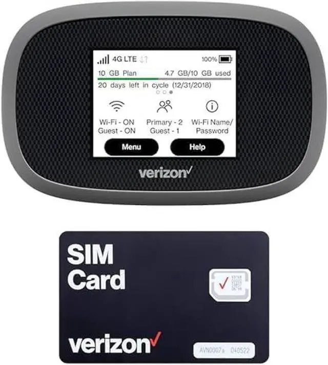 Main image of Verizon Wireless Jetpack Inseego MiFi 8800L | Free VPN Mobile Hotspot for Travel | 4G Mobile Portable WiFi | Unlocked Globally | Near 5G Speed up to 1200 Mbps | EVDO-LINK Bundle - Verizon Sim Card